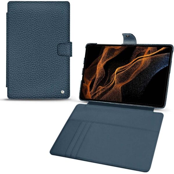 noreve custodia in pelle samsung galaxy tab s8+ ambition indigo