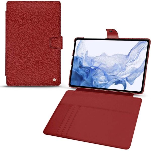 noreve custodia in pelle samsung galaxy tab s8 ultra ambition tomate