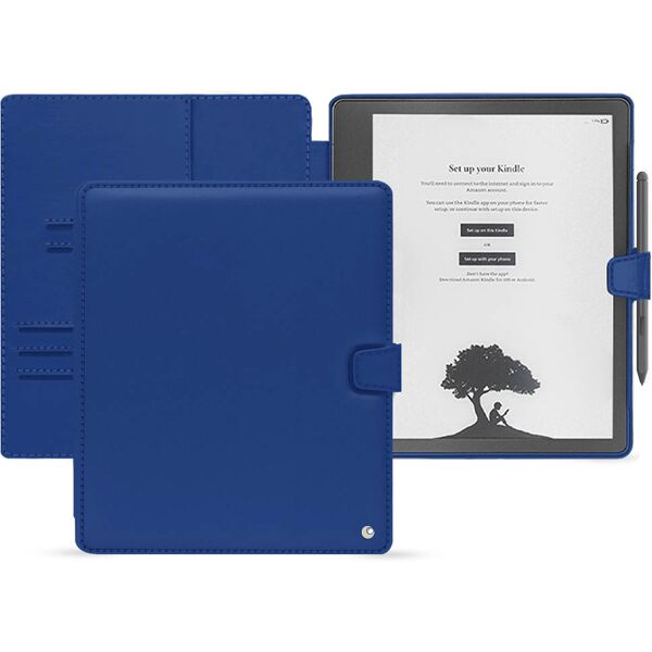 noreve custodia in pelle amazon kindle scribe perpétuelle bleu océan