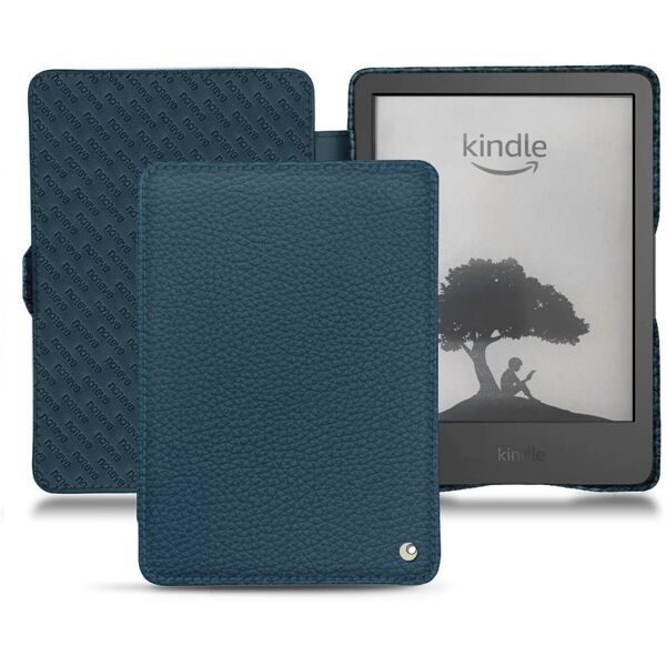 noreve custodia in pelle amazon kindle (2022) ambition indigo