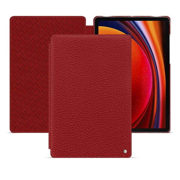 noreve custodia in pelle samsung galaxy tab s9 ambition tomate