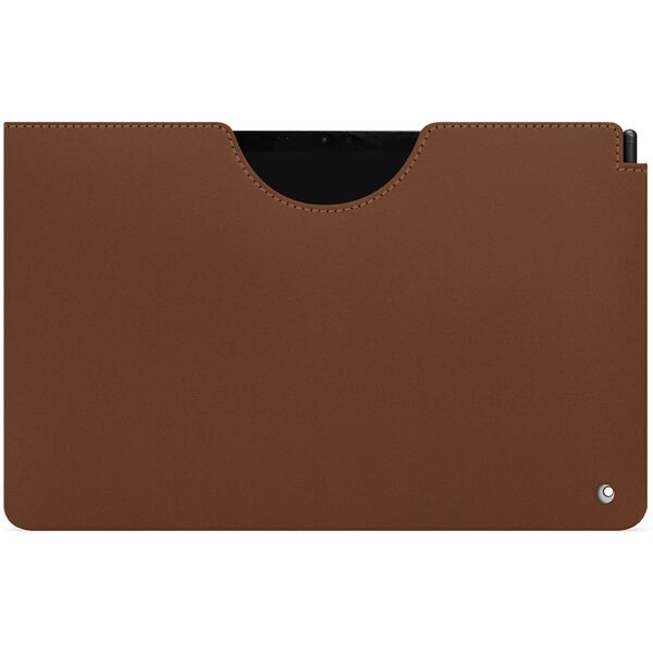 noreve custodia in pelle samsung galaxy tab s9+ perpétuelle marron