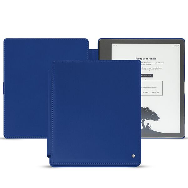 noreve custodia in pelle amazon kindle scribe perpétuelle bleu océan