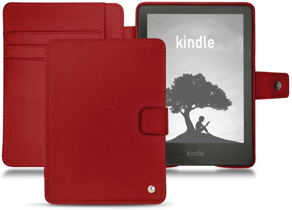 noreve custodia in pelle amazon kindle signature edition perpétuelle rouge