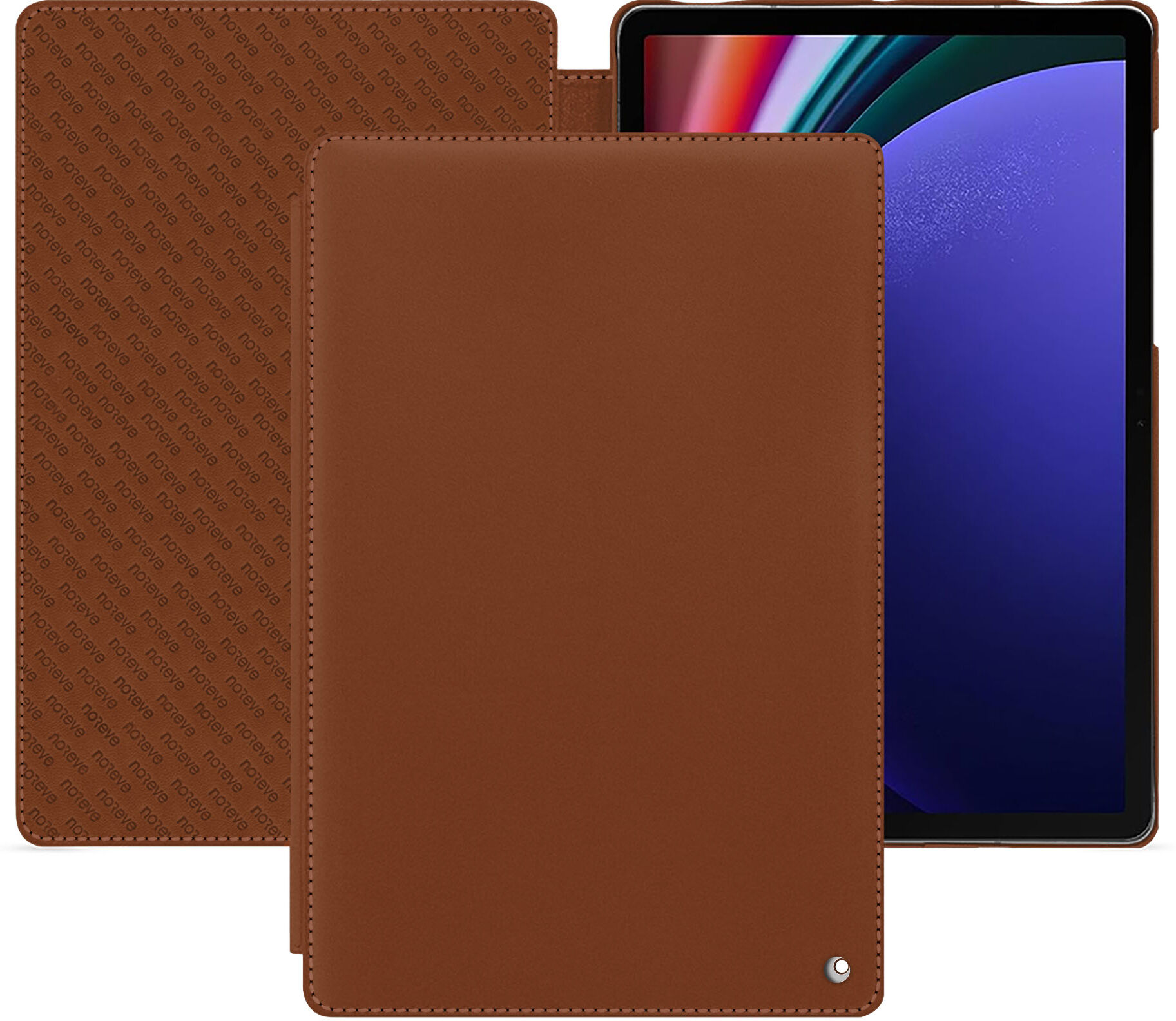 Noreve Custodia in pelle Samsung Galaxy Tab S9+ Perpétuelle Marron