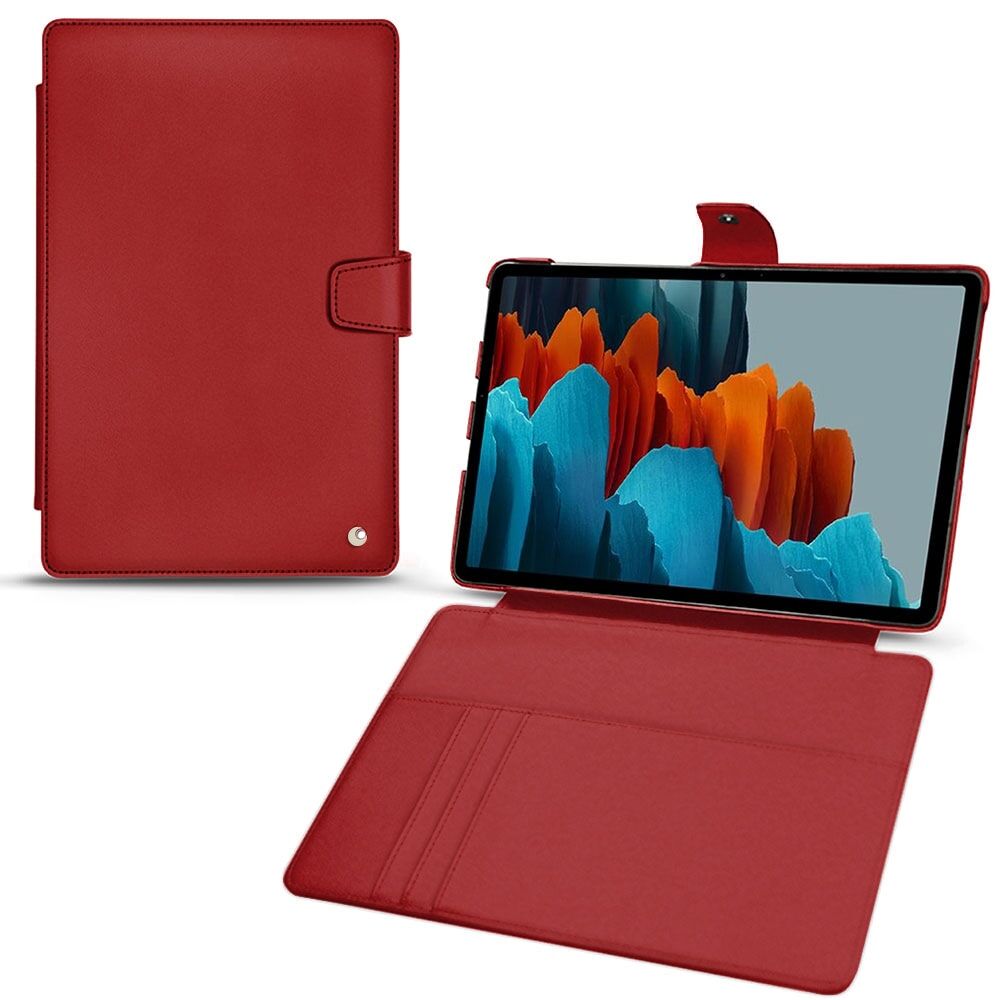Noreve Custodia in pelle Samsung Galaxy Tab S7+ Perpétuelle Rouge