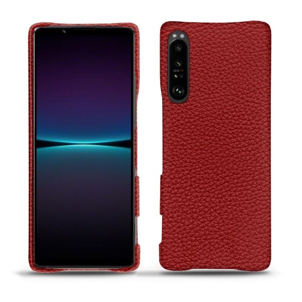 noreve custodia in pelle sony xperia 1 iv ambition tomate