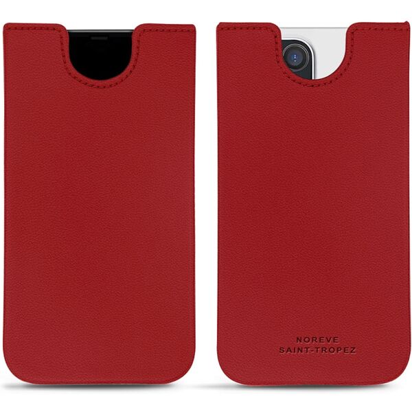 noreve custodia in pelle apple iphone 14 pro Évolution rouge pu