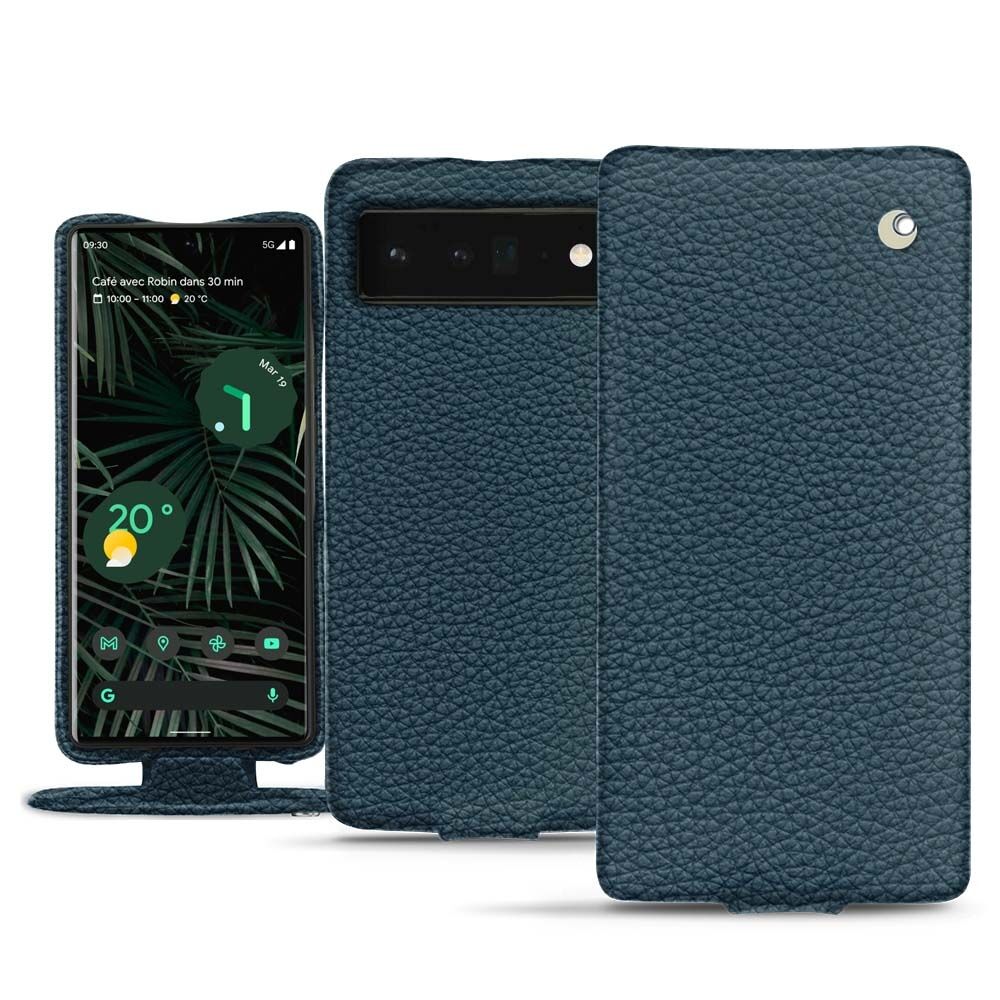 noreve custodia in pelle google pixel 6 pro ambition indigo