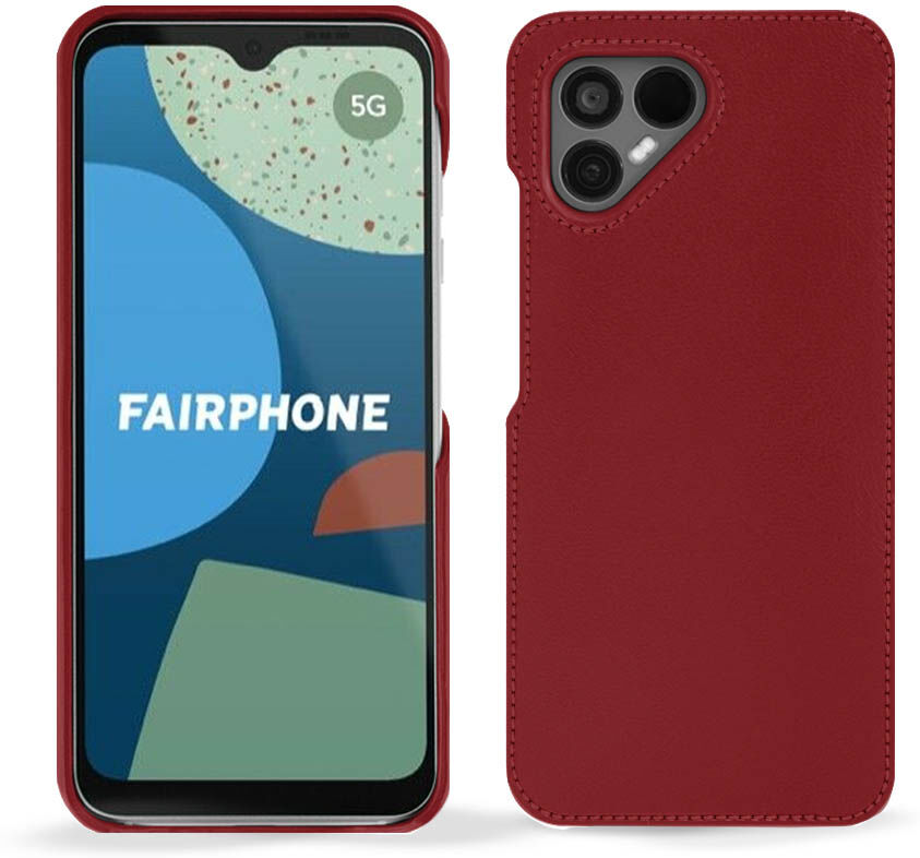 noreve custodia in pelle fairphone 4 perpétuelle rouge