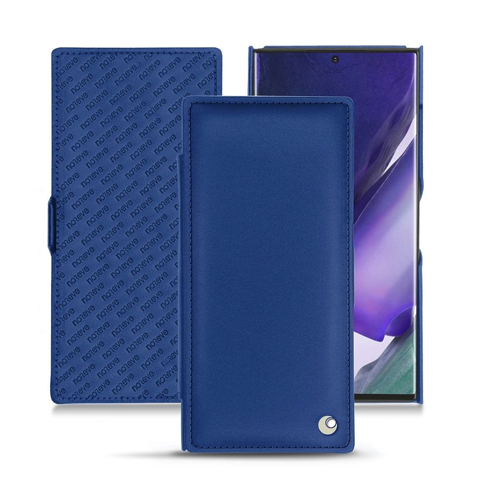 Noreve Custodia in pelle Samsung Galaxy Note20 Ultra Perpétuelle Bleu océan