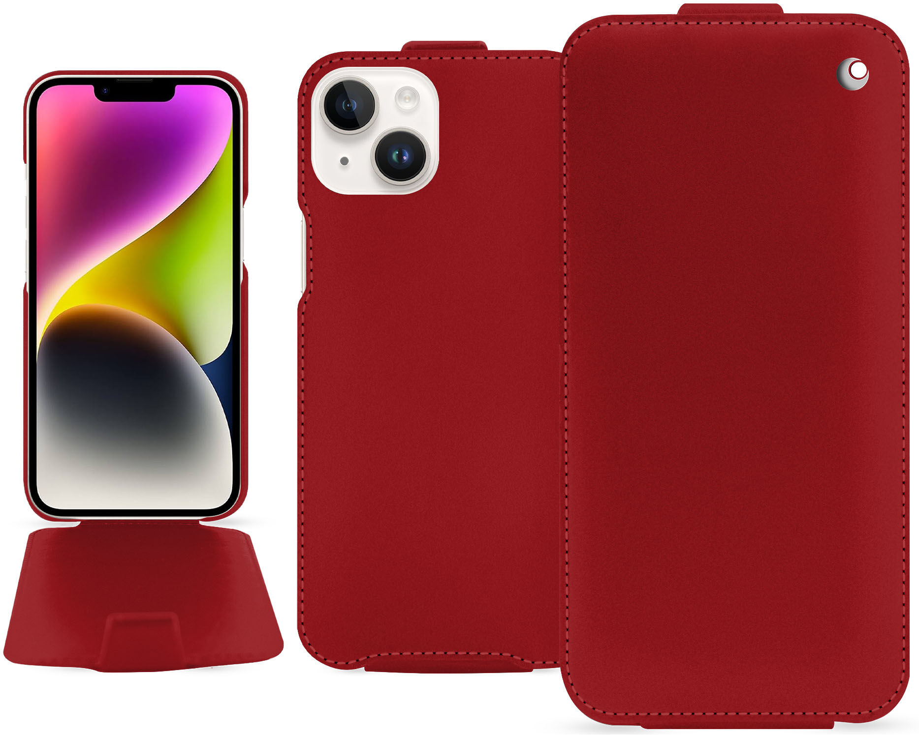 Noreve Custodia in pelle Apple iPhone 15 Plus Perpétuelle Rouge