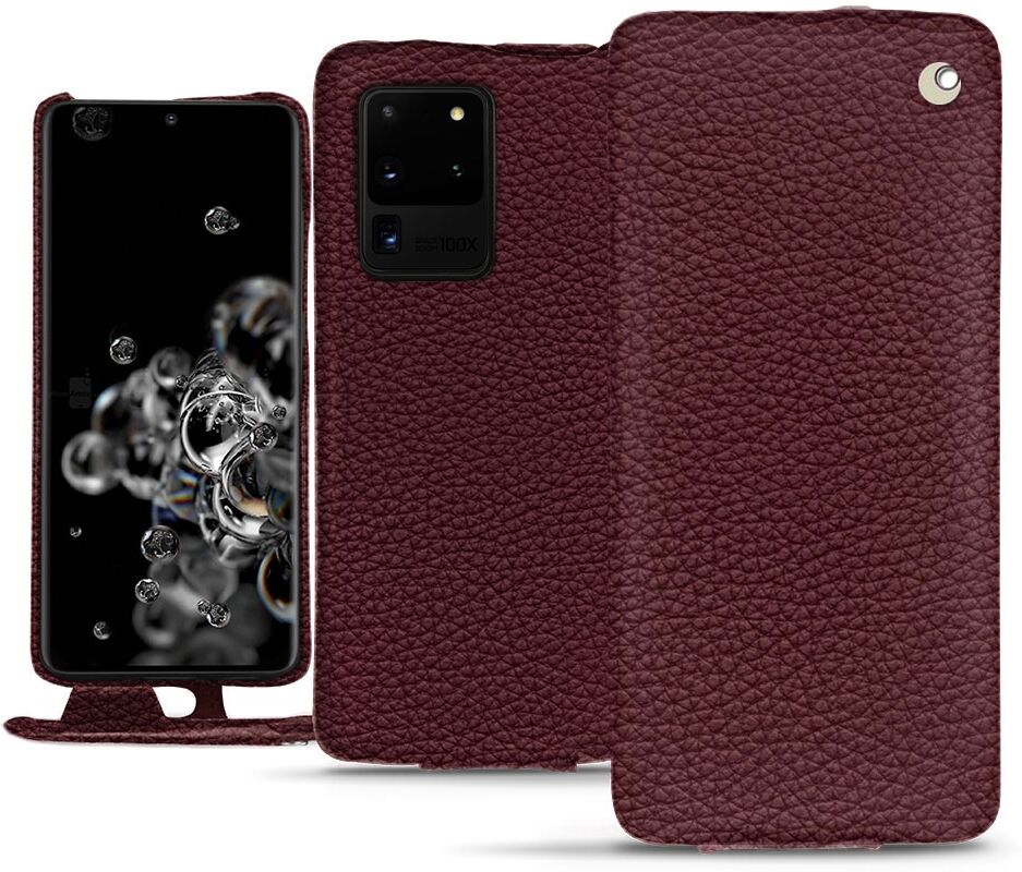 Noreve Custodia in pelle Samsung Galaxy S20 Ultra 5G Ambition Lie de vin