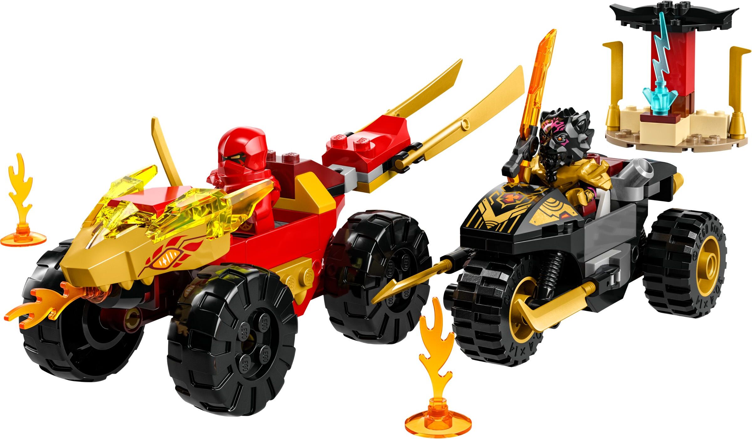 Lego Battaglia su auto e moto di Kai e Ras