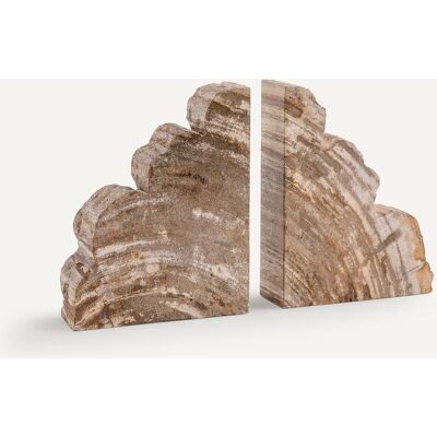 AM.PM Confezione da 2 fermalibri in legno pietrificato, Kayu AM.PM Confezione da 2 fermalibri in legno pietrificato, Kayu