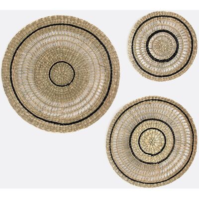 LA REDOUTE INTERIEURS Decorazioni da Parete - Set di 3, Beige, Stile Etnico LA REDOUTE INTERIEURS Decorazioni da Parete - Set di 3, Beige, Stile Etnico
