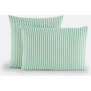 LA REDOUTE INTERIEURS Federa per guanciale in cotone, Soizic verde LA REDOUTE INTERIEURS Federa per guanciale in cotone, Soizic verde