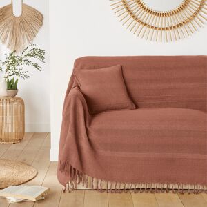 LA REDOUTE INTERIEURS Plaid artigianale con frange cotone, Nedo LA REDOUTE INTERIEURS Plaid artigianale con frange cotone, Nedo