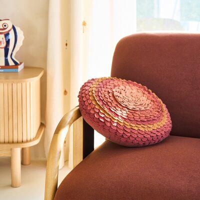 LA REDOUTE INTERIEURS Cuscino rotondo in cotone all'uncinetto, LAURIAN LA REDOUTE INTERIEURS Cuscino rotondo in cotone all'uncinetto, LAURIAN