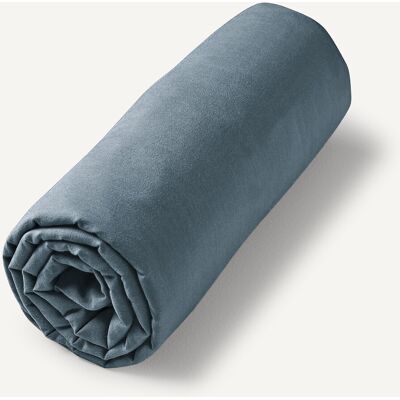 Am.pm Gypse Lenzuola di voile di cotone - Biologico, 70F/cm², Blu Am.pm Gypse Lenzuola di voile di cotone - Biologico, 70F/cm², Blu