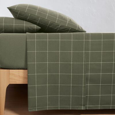 La Redoute Intérieurs Lenzuolo in flanella Khaki - Biancheria La Redoute Intérieurs Lenzuolo in flanella Khaki - Biancheria
