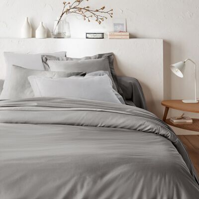 Fodera Sacco La Redoute Interieurs - Cotone, Cerniera, Liscia, 135 x 200 cm, Grigio Fodera Sacco La Redoute Interieurs - Cotone, Cerniera, Liscia, 135 x 200 cm, Grigio