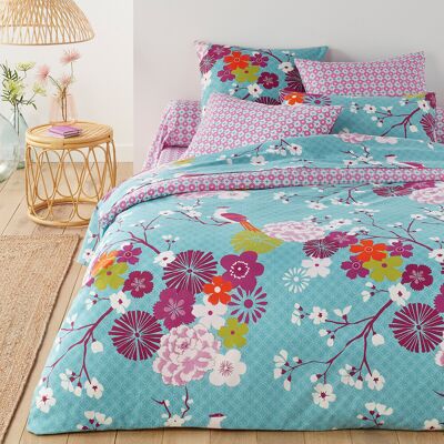 LA REDOUTE INTERIEURS Parure copripiumino cotone Miss China - Motivi floreali e piccoli - Reversibile LA REDOUTE INTERIEURS Parure copripiumino cotone Miss China - Motivi floreali e piccoli - Reversibile