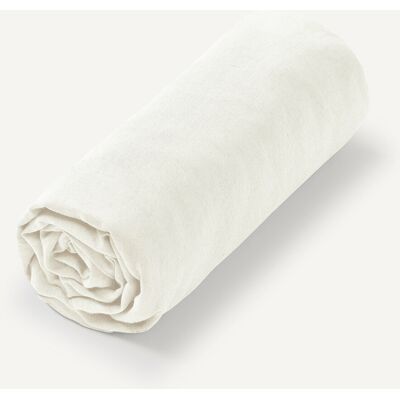 AM.PM Elina - 140 x 190 cm - crema bianca - lino lavato - Fitted sheet AM.PM Elina - 140 x 190 cm - crema bianca - lino lavato - Fitted sheet