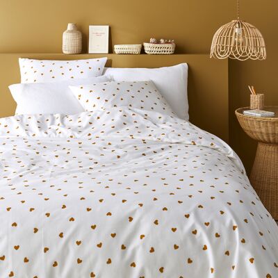 LA REDOUTE INTERIEURS Parure in cotone riciclato al 50% con cuscino quadrato Scacco caramello LA REDOUTE INTERIEURS Parure in cotone riciclato al 50% con cuscino quadrato Scacco caramello
