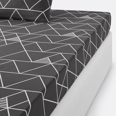 Lenzuolo con angoli Odin in cotone - Motivo geometrico - 180x200cm Lenzuolo con angoli Odin in cotone - Motivo geometrico - 180x200cm