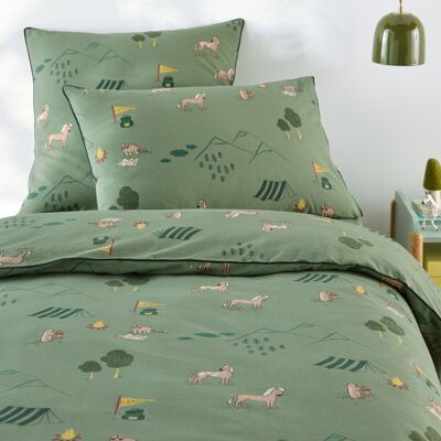 LA REDOUTE INTERIEURS Copripiumino per bambini, cotone, stampa con animali, YOSEMITE CAMP LA REDOUTE INTERIEURS Copripiumino per bambini, cotone, stampa con animali, YOSEMITE CAMP