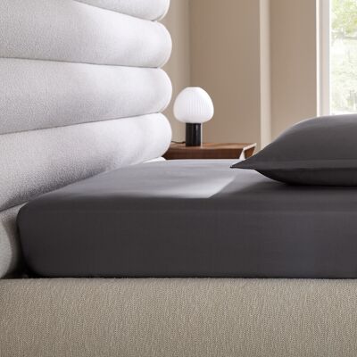 AM.PM Lenzuolo con angoli in raso di cotone 200 fili, bordo di 30 cm, Galor AM.PM Lenzuolo con angoli in raso di cotone 200 fili, bordo di 30 cm, Galor