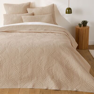LA REDOUTE INTERIEURS - Tropical Percale Quilted Bedspread - Beige - Bedspread LA REDOUTE INTERIEURS - Tropical Percale Quilted Bedspread - Beige - Bedspread