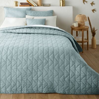 LA REDOUTE INTERIEURS Scenario - grautürkis - Zig Zag - 230 x 250 cm Bedspread LA REDOUTE INTERIEURS Scenario - grautürkis - Zig Zag - 230 x 250 cm Bedspread