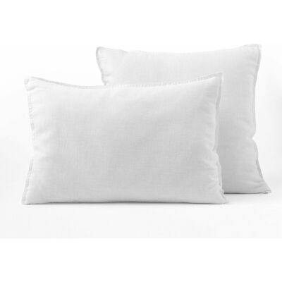 Federa in lino lavato Elina - 50x70cm - Bianco Federa in lino lavato Elina - 50x70cm - Bianco