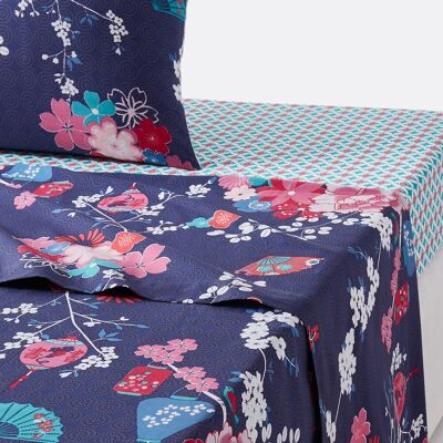 LA REDOUTE INTERIEURS Lenzuolo di cotone - Blu - Tipo di prodotto LA REDOUTE INTERIEURS Lenzuolo di cotone - Blu - Tipo di prodotto
