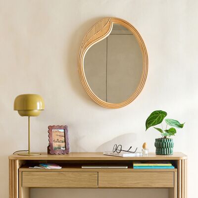 LA REDOUTE INTERIEURS Specchio ovale in rattan, 50 x 65 cm, SYLEA LA REDOUTE INTERIEURS Specchio ovale in rattan, 50 x 65 cm, SYLEA