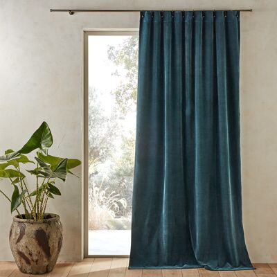 Tenda in velluto blu Nyodhi - 140x350 cm Tenda in velluto blu Nyodhi - 140x350 cm