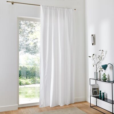 LA REDOUTE INTERIEURS Tenda in cotone con trina fruncita - Bianco - Tenda LA REDOUTE INTERIEURS Tenda in cotone con trina fruncita - Bianco - Tenda
