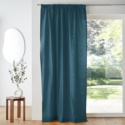 LA REDOUTE INTERIEURS Tenda in cotone con volant arricciato - Blu - Tenda LA REDOUTE INTERIEURS Tenda in cotone con volant arricciato - Blu - Tenda