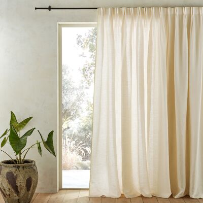 Tenda in lino Am.pm - Pieghe flamenche - 220x420 cm - Bianco - Tipo di prodotto: Tenda Tenda in lino Am.pm - Pieghe flamenche - 220x420 cm - Bianco - Tipo di prodotto: Tenda