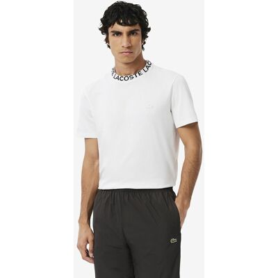 LACOSTE T-shirt elasticizzata regular fit con colletto jacquard LACOSTE T-shirt elasticizzata regular fit con colletto jacquard