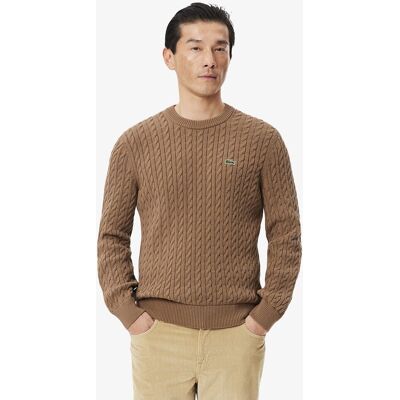 LACOSTE Maglione girocollo in maglia a trecce LACOSTE Maglione girocollo in maglia a trecce