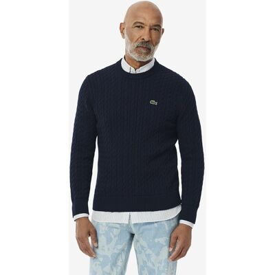 LACOSTE Maglione girocollo in maglia a trecce LACOSTE Maglione girocollo in maglia a trecce