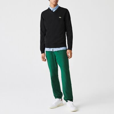 LACOSTE Maglione scollo a V in cotone bio LACOSTE Maglione scollo a V in cotone bio