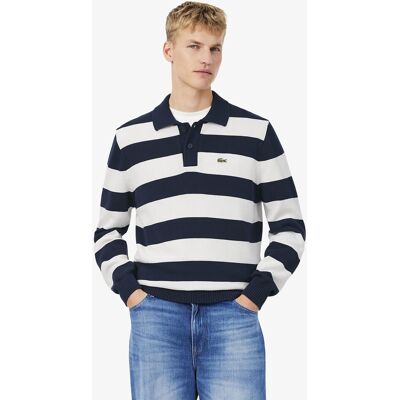 LACOSTE Maglione con collo a polo, in jersey di cotone LACOSTE Maglione con collo a polo, in jersey di cotone