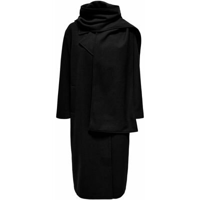 ONLY Cappotto lungo con collo tailleur e sciarpa ONLY Cappotto lungo con collo tailleur e sciarpa