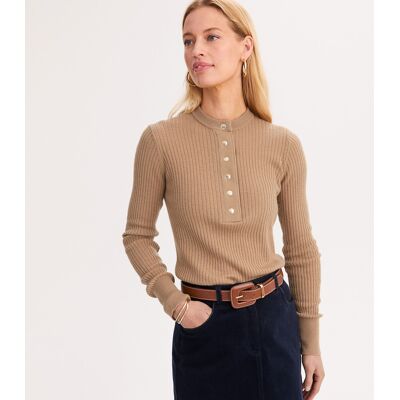 ANNE WEYBURN Pull girocollo a coste misto lana, maglia fine morbida ANNE WEYBURN Pull girocollo a coste misto lana, maglia fine morbida