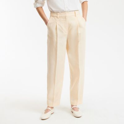 LA REDOUTE COLLECTIONS Pantaloni a sigaretta con pinces in lino LA REDOUTE COLLECTIONS Pantaloni a sigaretta con pinces in lino
