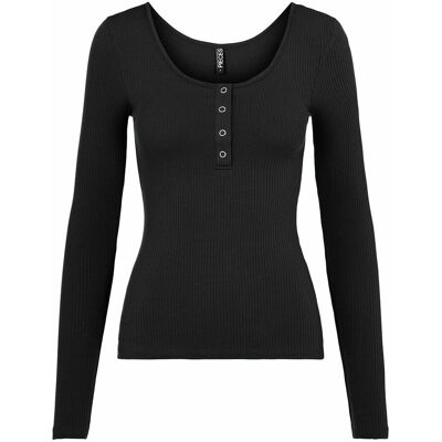 PIECES T-shirt maniche lunghe, effetto a coste PIECES T-shirt maniche lunghe, effetto a coste